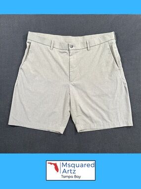 Callaway Opti Dri Golf Shorts Mens Size 40 Beige Performance Stretch